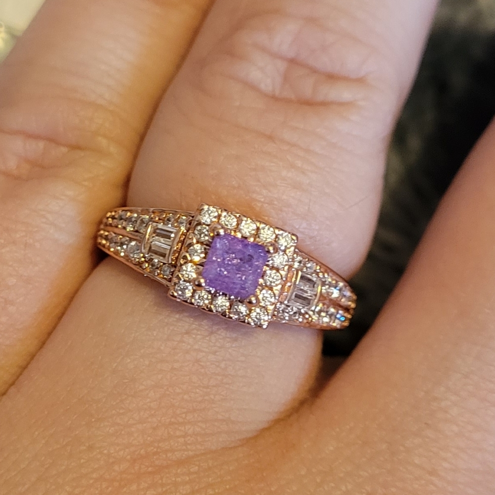 💍Bomb Party Lavender Ice Crystal Ring💍 Size 7